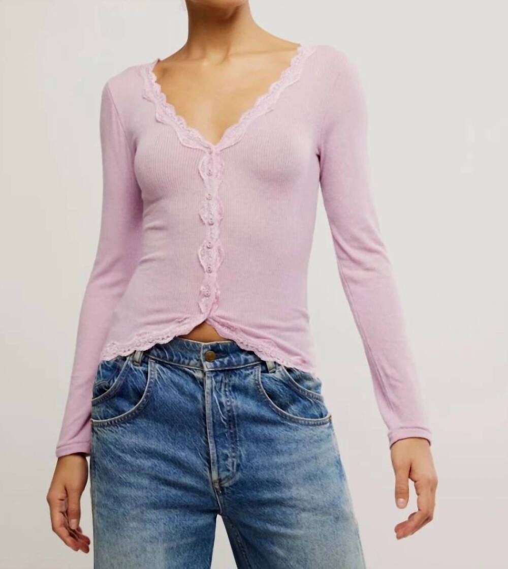 NEW FREE PEOPLE big love cardigan in plum blossom